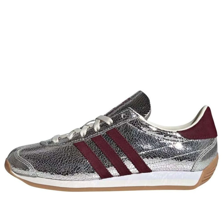 ADIDAS COUNTRY OG SILVER METALLIC MAROON WOMENS