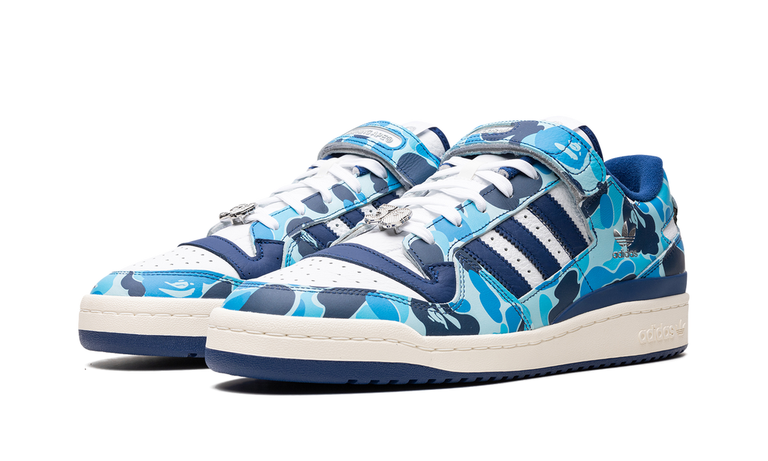 ADIDAS FORUM LOW X BAPE 30TH ANNIVERSARY BLUE