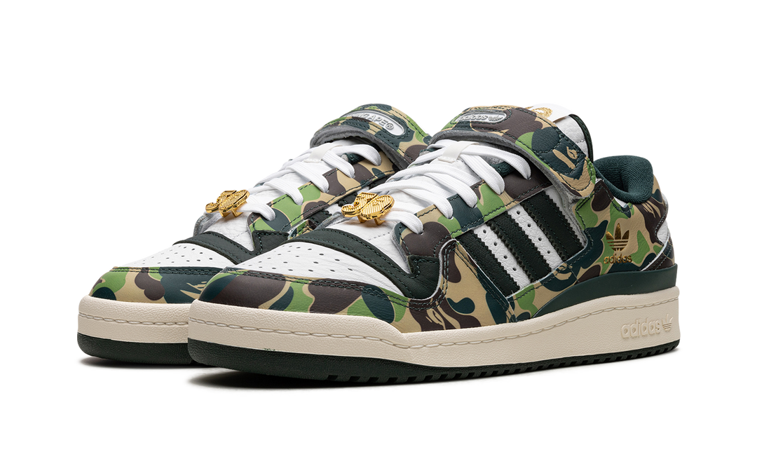 ADIDAS FORUM LOW X BAPE 30TH ANNIVERSARY GREEN — Stock 