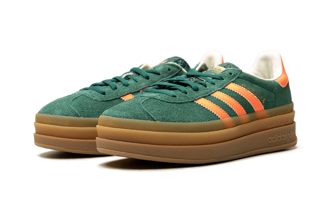 ADIDAS GAZELLE BOLD COLLEGIATE GREEN SIGNAL CORAL CREAM WHITE GS