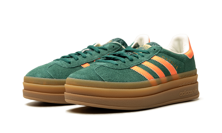 ADIDAS GAZELLE BOLD COLLEGIATE GREEN SIGNAL CORAL CREAM WHITE GS