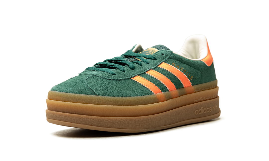 ADIDAS GAZELLE BOLD COLLEGIATE GREEN SIGNAL CORAL CREAM WHITE GS