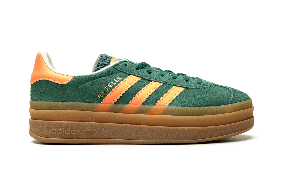 ADIDAS GAZELLE BOLD COLLEGIATE GREEN SIGNAL CORAL CREAM WHITE GS