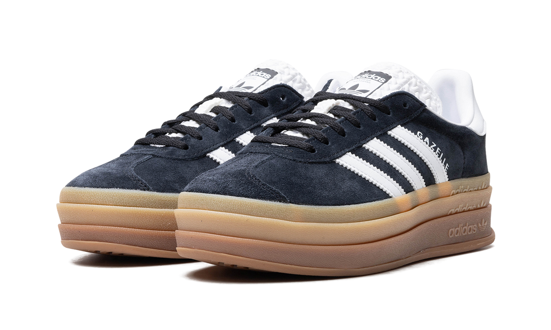 ADIDAS GAZELLE BOLD CORE BLACK WHITE GUM WOMENS
