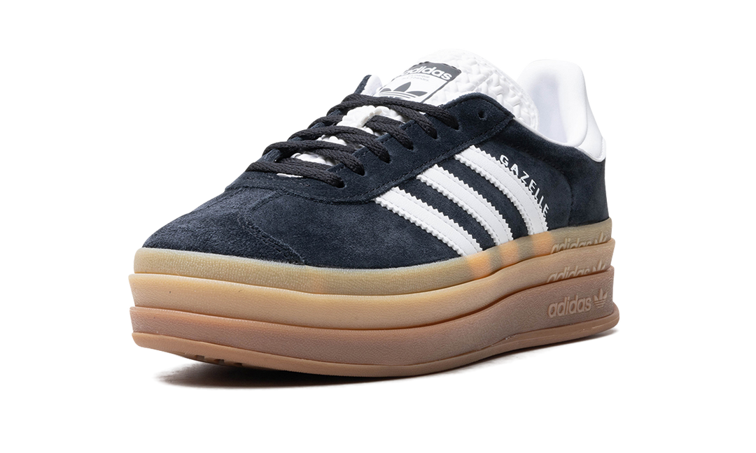 ADIDAS GAZELLE BOLD CORE BLACK WHITE GUM WOMENS