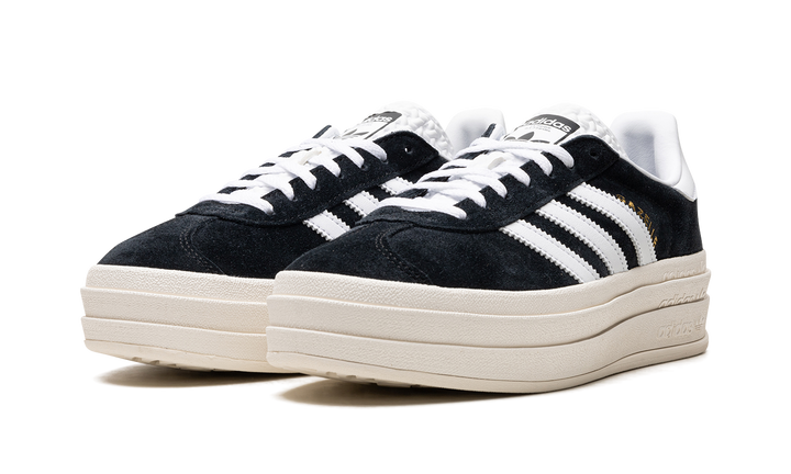 ADIDAS GAZELLE BOLD CORE BLACK WHITE (WOMEN&