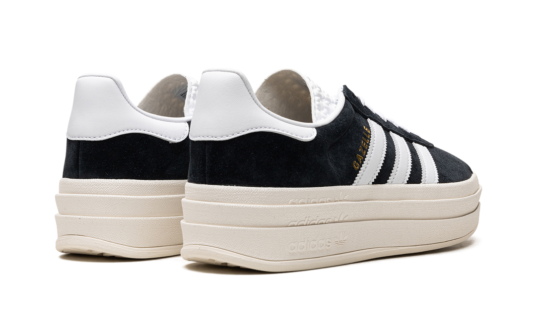 ADIDAS GAZELLE BOLD CORE BLACK WHITE (WOMEN&