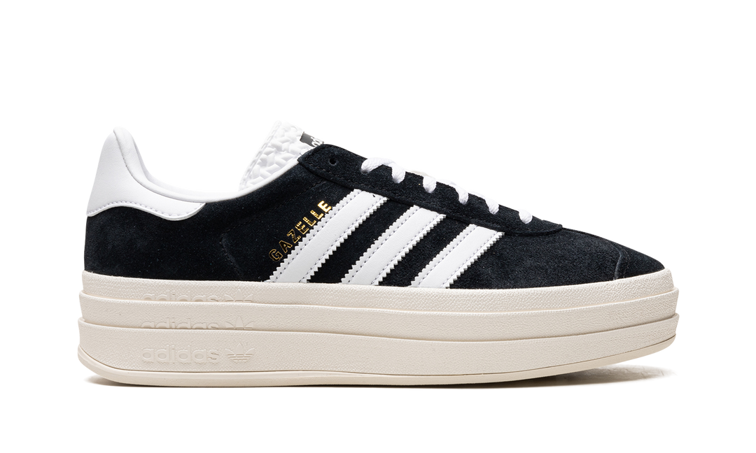 ADIDAS GAZELLE BOLD CORE BLACK WHITE (WOMEN&