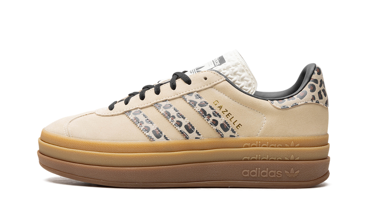 ADIDAS GAZELLE BOLD CREAM BLACK LEOPARD WOMENS