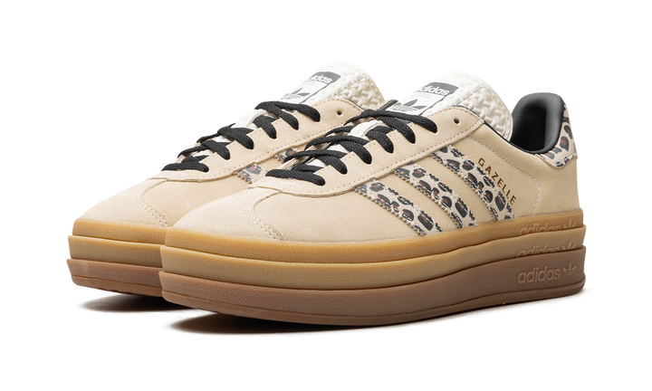 ADIDAS GAZELLE BOLD CREAM BLACK LEOPARD WOMENS