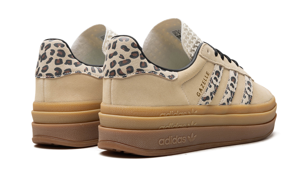 ADIDAS GAZELLE BOLD CREAM BLACK LEOPARD WOMENS