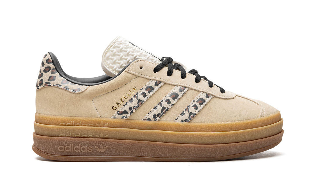 ADIDAS GAZELLE BOLD CREAM BLACK LEOPARD WOMENS