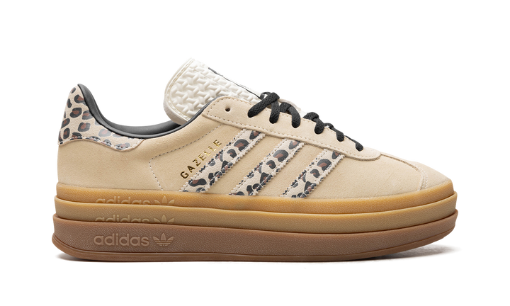 ADIDAS GAZELLE BOLD CREAM BLACK LEOPARD WOMENS