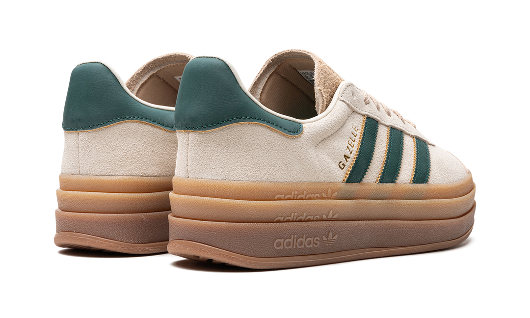 ADIDAS GAZELLE BOLD MAGIC BEIGE COLLEGIATE GREEN (WOMEN&