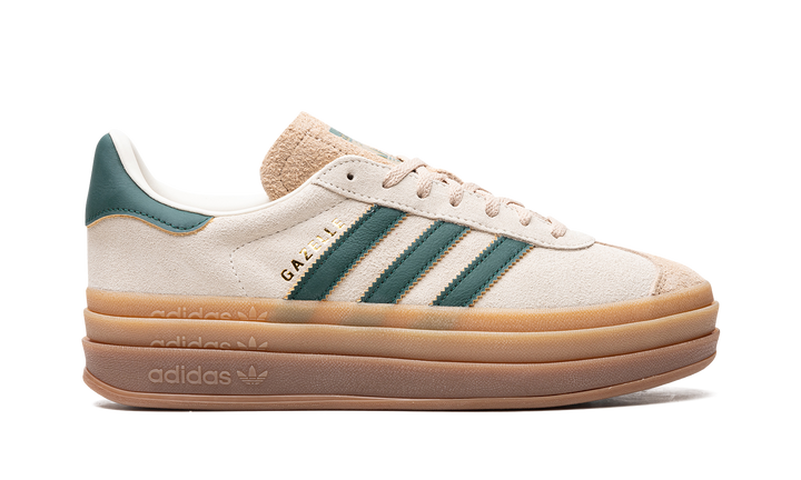 ADIDAS GAZELLE BOLD MAGIC BEIGE COLLEGIATE GREEN (WOMEN&