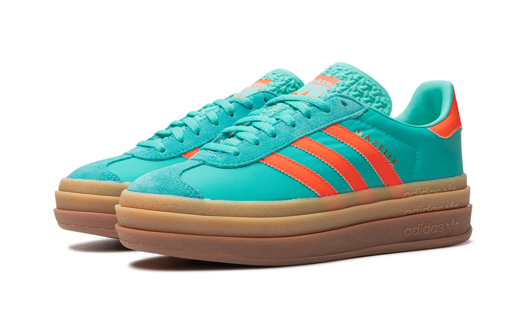 ADIDAS GAZELLE BOLD MINT RUSH IMPACT ORANGE WOMENS