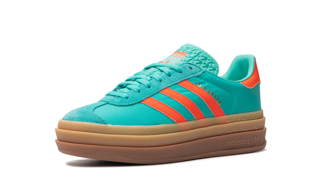 ADIDAS GAZELLE BOLD MINT RUSH IMPACT ORANGE WOMENS