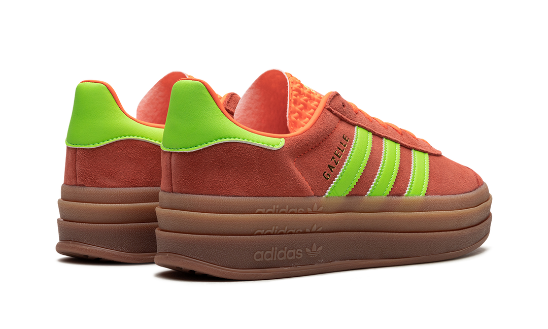 ADIDAS GAZELLE BOLD SOLAR ORANGE GREEN WOMENS