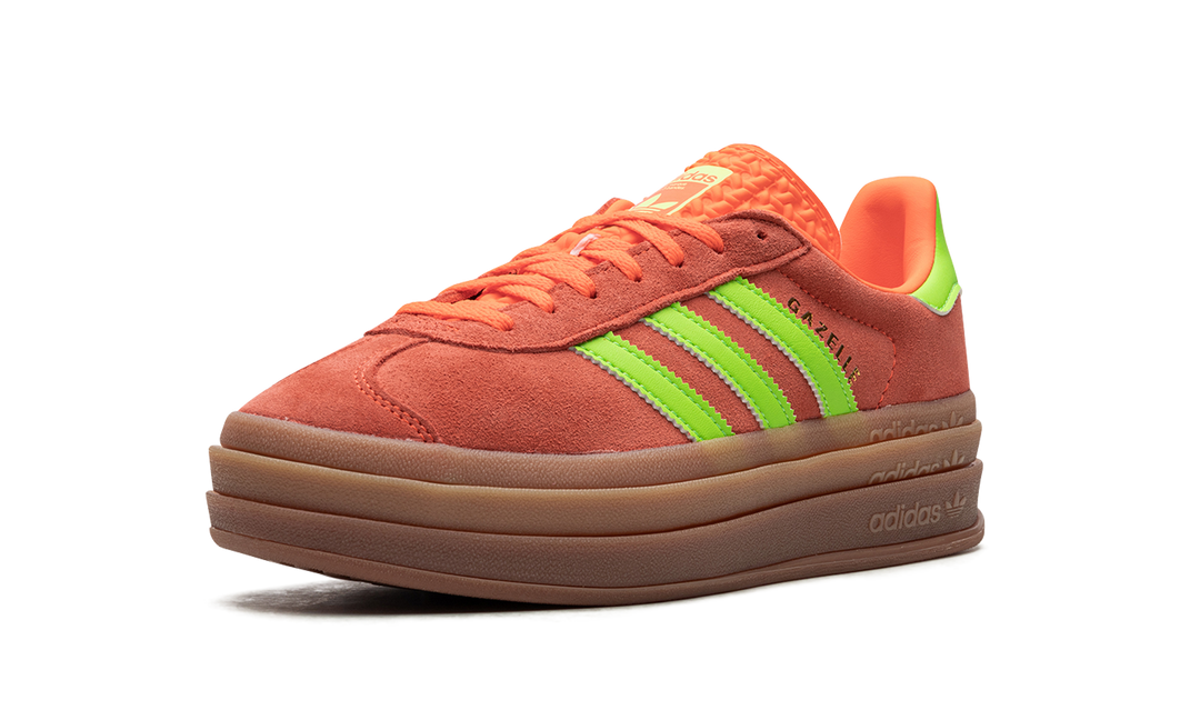 ADIDAS GAZELLE BOLD SOLAR ORANGE GREEN WOMENS