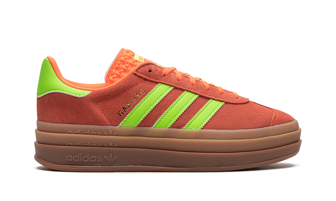 ADIDAS GAZELLE BOLD SOLAR ORANGE GREEN WOMENS