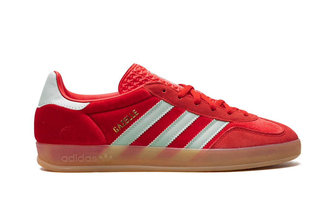 ADIDAS GAZELLE INDOOR BETTER SCARLET HAZY GREEN (WOMEN&