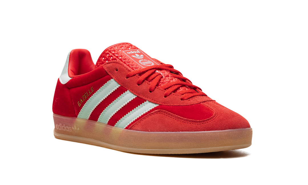 ADIDAS GAZELLE INDOOR BETTER SCARLET HAZY GREEN (WOMEN&