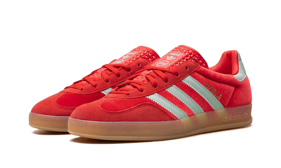 ADIDAS GAZELLE INDOOR BETTER SCARLET HAZY GREEN (WOMEN&