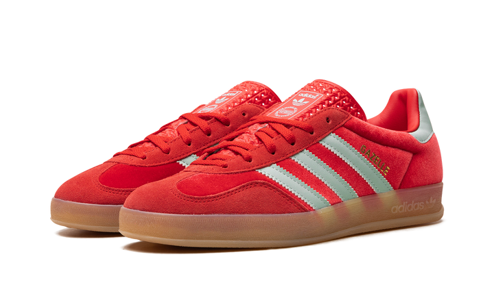 ADIDAS GAZELLE INDOOR BETTER SCARLET HAZY GREEN (WOMEN&
