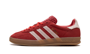 ADIDAS GAZELLE INDOOR BETTER SCARLET WONDER WHITE GUM (WOMEN'S) — Stock