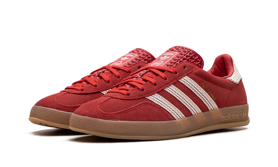 ADIDAS GAZELLE INDOOR BETTER SCARLET WONDER WHITE GUM (WOMEN&
