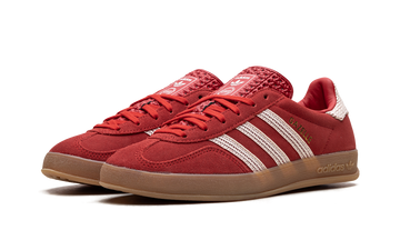 ADIDAS GAZELLE INDOOR BETTER SCARLET WONDER WHITE GUM (WOMEN'S) — Stock