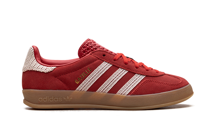 ADIDAS GAZELLE INDOOR BETTER SCARLET WONDER WHITE GUM (WOMEN&