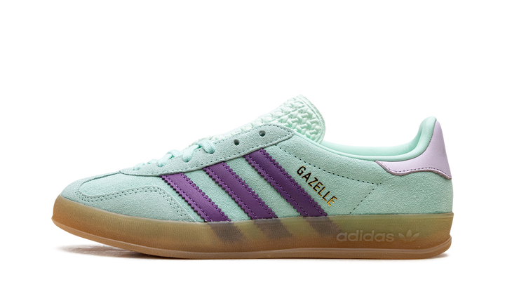 ADIDAS GAZELLE INDOOR CLEAR MINT ACTIVE PURPLE WOMENS