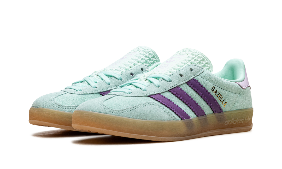 ADIDAS GAZELLE INDOOR CLEAR MINT ACTIVE PURPLE WOMENS