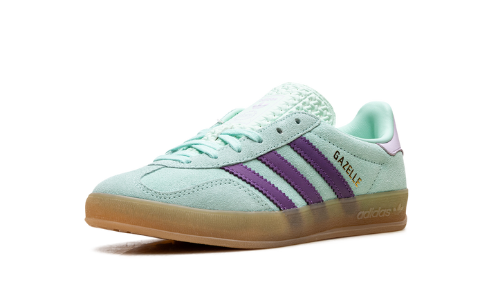 ADIDAS GAZELLE INDOOR CLEAR MINT ACTIVE PURPLE WOMENS