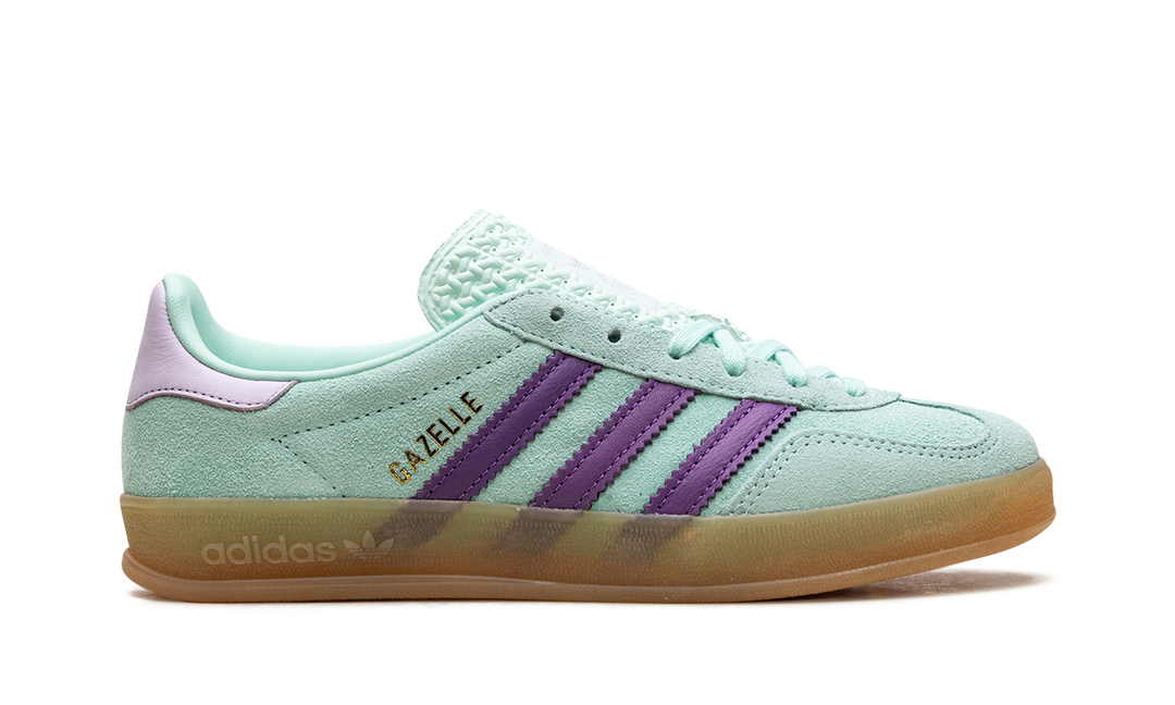 ADIDAS GAZELLE INDOOR CLEAR MINT ACTIVE PURPLE WOMENS