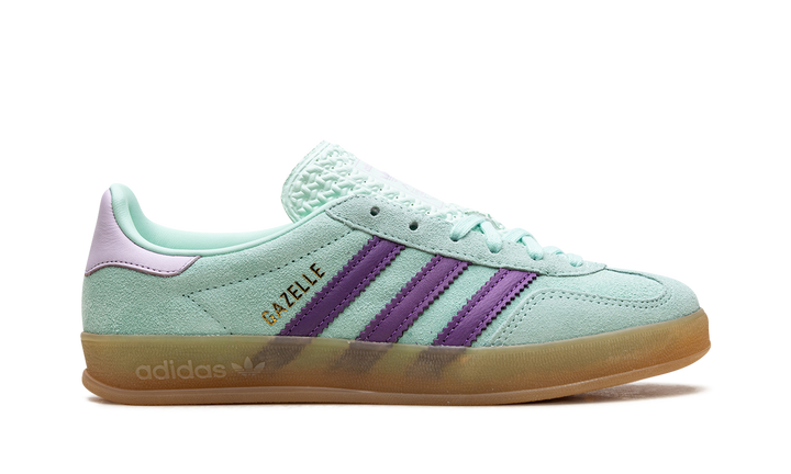 ADIDAS GAZELLE INDOOR CLEAR MINT ACTIVE PURPLE WOMENS