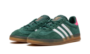 ADIDAS GAZELLE INDOOR COLLEGIATE GREEN LUCID PINK (WOMEN'S) — Stock