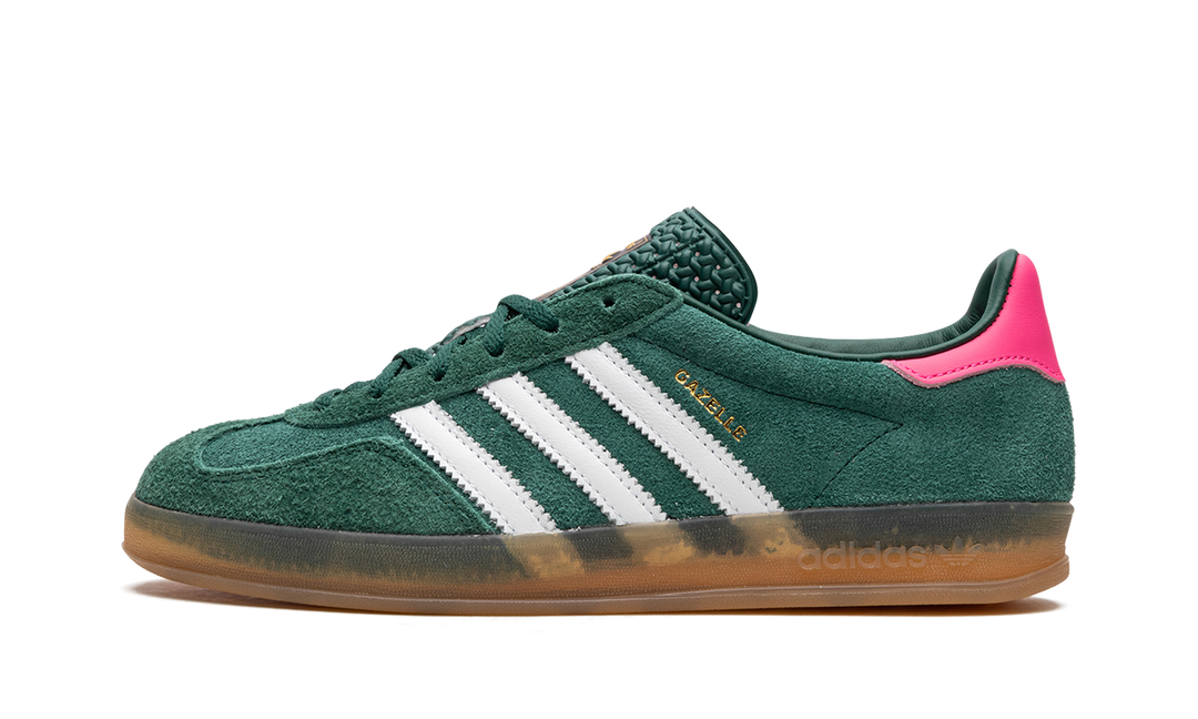 ADIDAS GAZELLE INDOOR COLLEGIATE GREEN LUCID PINK (WOMEN&