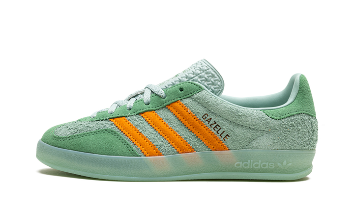 ADIDAS GAZELLE INDOOR HAZY GREEN CREW YELLOW WOMENS