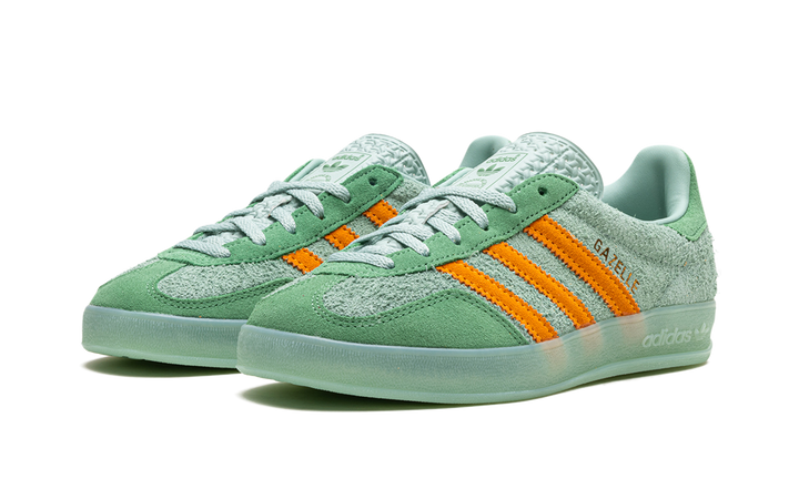ADIDAS GAZELLE INDOOR HAZY GREEN CREW YELLOW WOMENS