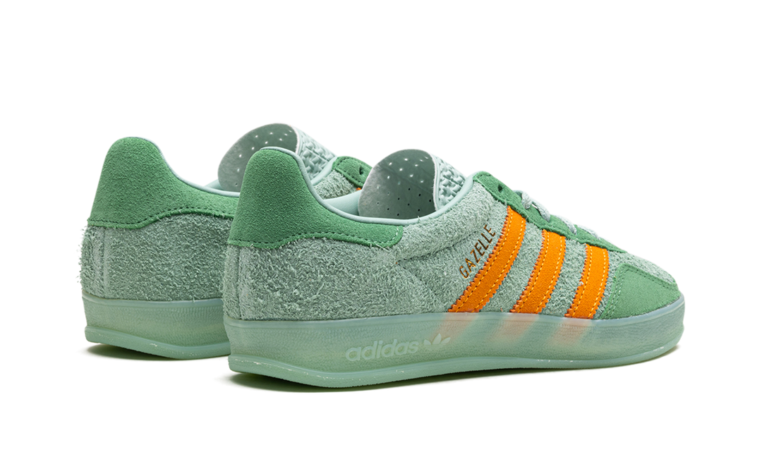 ADIDAS GAZELLE INDOOR HAZY GREEN CREW YELLOW WOMENS