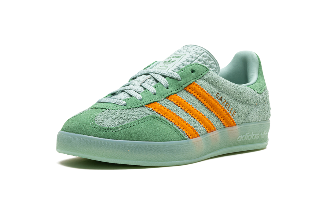 ADIDAS GAZELLE INDOOR HAZY GREEN CREW YELLOW WOMENS