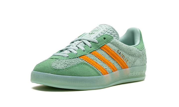 ADIDAS GAZELLE INDOOR HAZY GREEN CREW YELLOW WOMENS