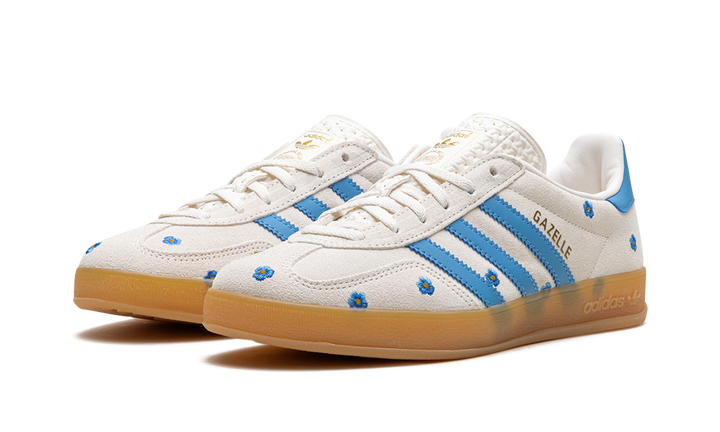 ADIDAS GAZELLE INDOOR LIGHT BLUE FLORAL WOMENS