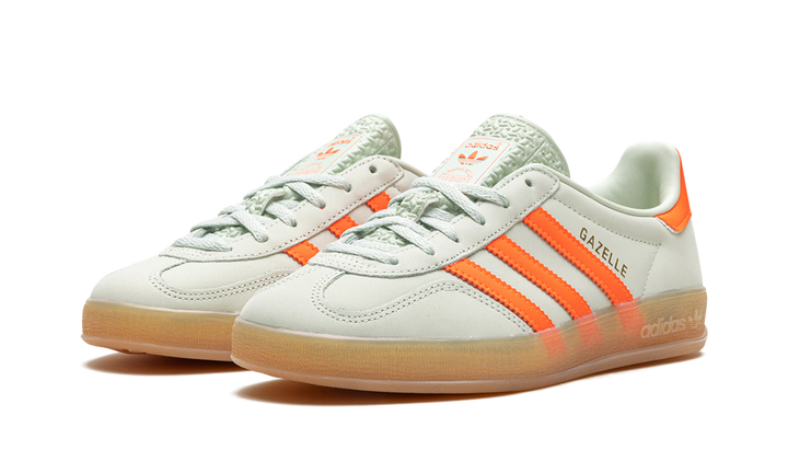 ADIDAS GAZELLE INDOOR LINEN GREEN SOLAR ORANGE