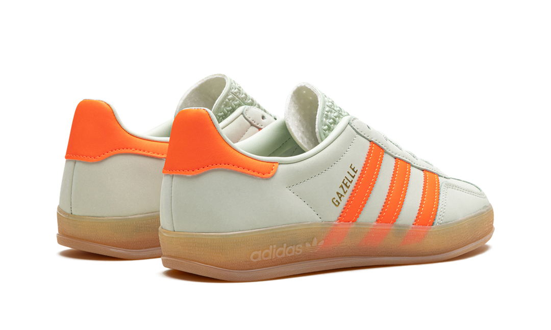 ADIDAS GAZELLE INDOOR LINEN GREEN SOLAR ORANGE