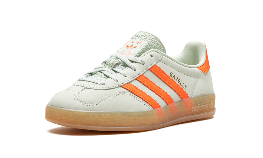 ADIDAS GAZELLE INDOOR LINEN GREEN SOLAR ORANGE