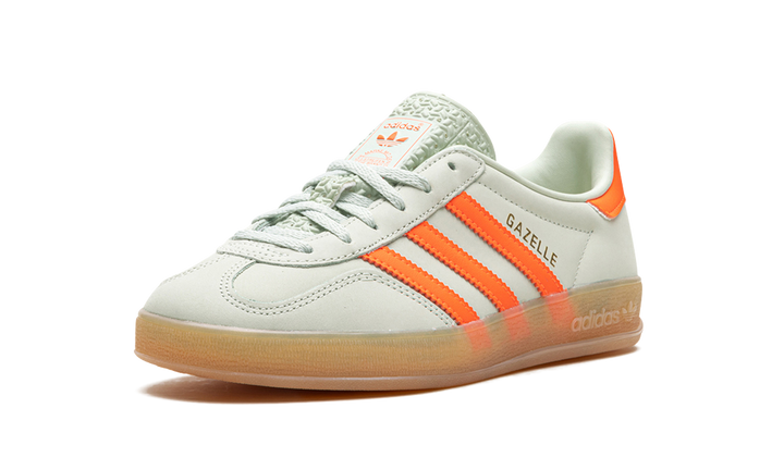 ADIDAS GAZELLE INDOOR LINEN GREEN SOLAR ORANGE