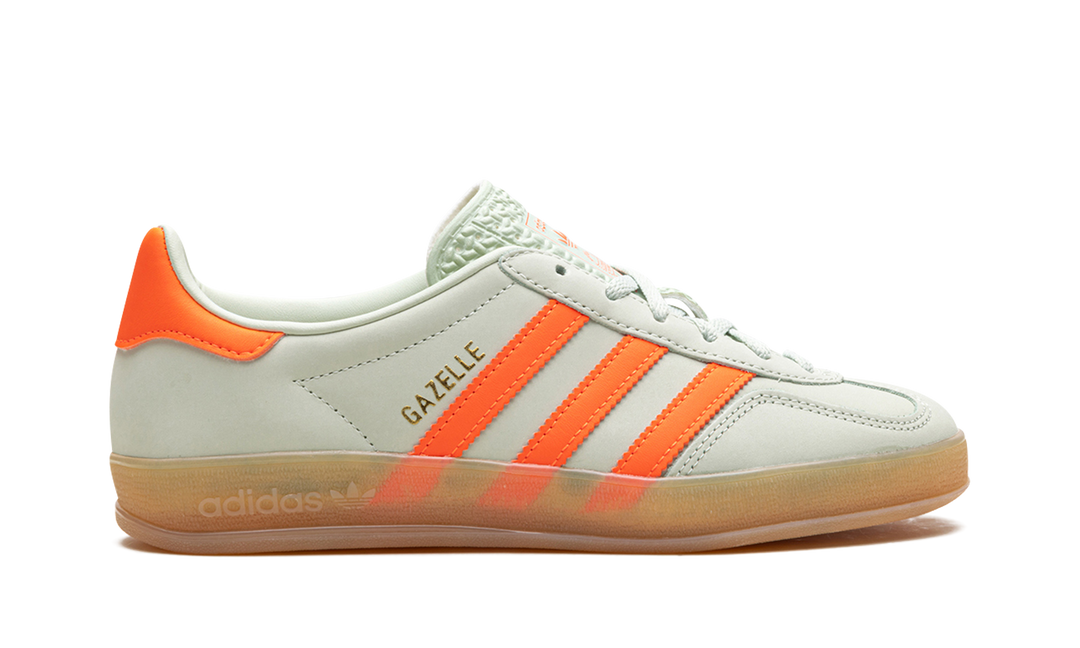 ADIDAS GAZELLE INDOOR LINEN GREEN SOLAR ORANGE